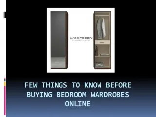 Few Things To Know Before Buying Bedroom Wardrobes Online