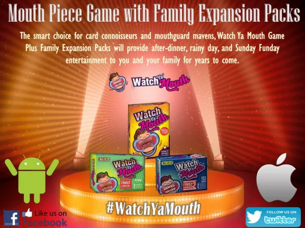 Mouth Piece Game with Family Expansion Packs - Watch Ya Mouth