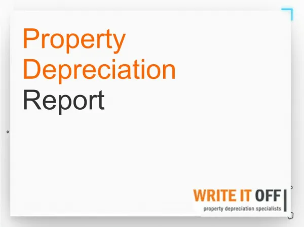 Property Depreciation Report