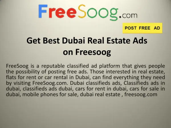 Dubai Car Rentals |Freesoog.com