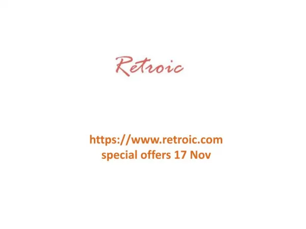 www.retroic.com special offers 17 Nov