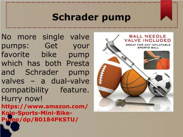 Schrader pump