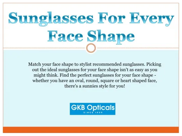 Sunglasses for every face shape