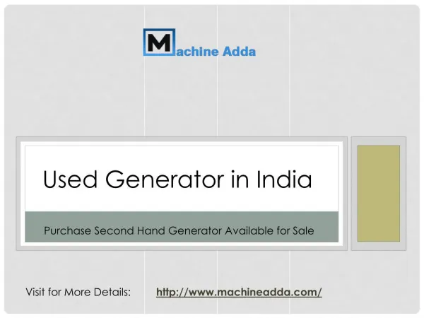 Used Generator India