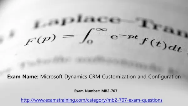 Pass Your mb2-707 Exam with examstraining.com