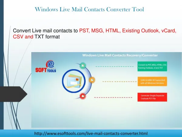 Windows Live Mail Contacts Converter Tool