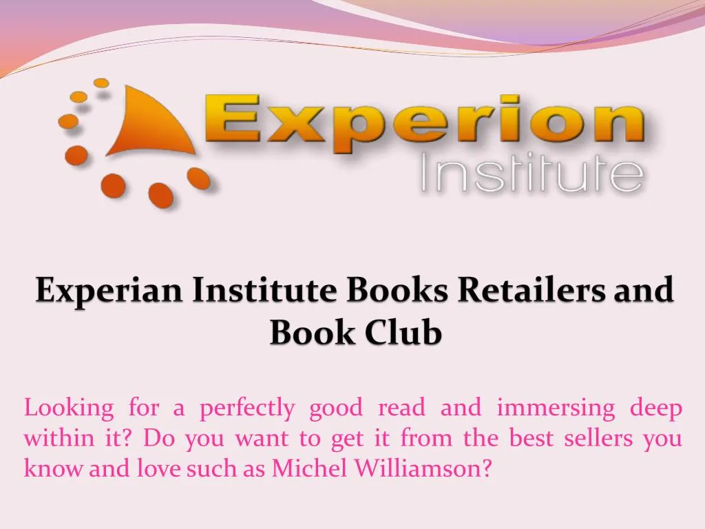 experian institute books retailers and book club