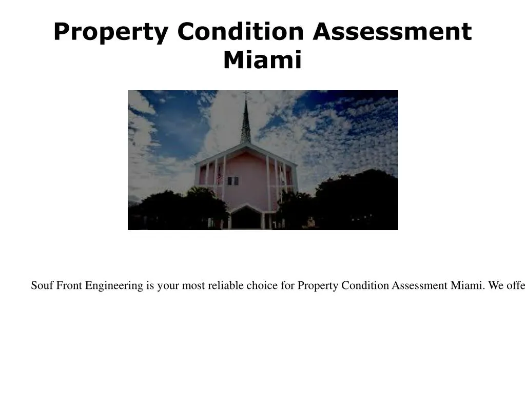 property condition assessment miami