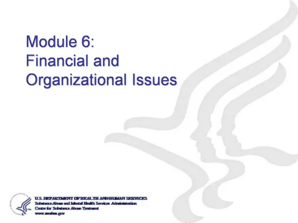 Module 6: Financial and Organizational Issues