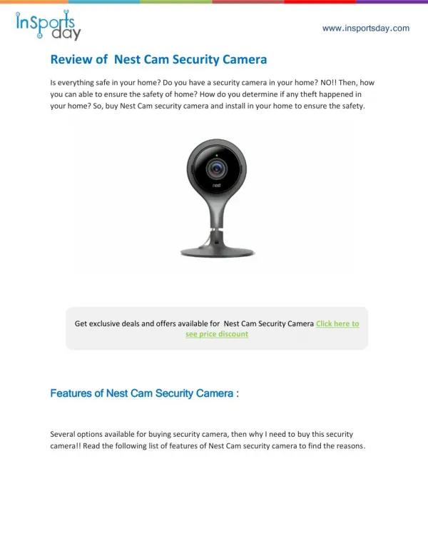 Nest Cam Security Camera