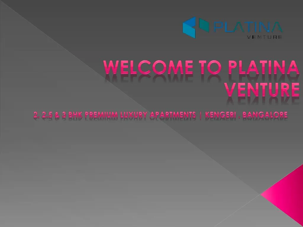 welcome to platina venture