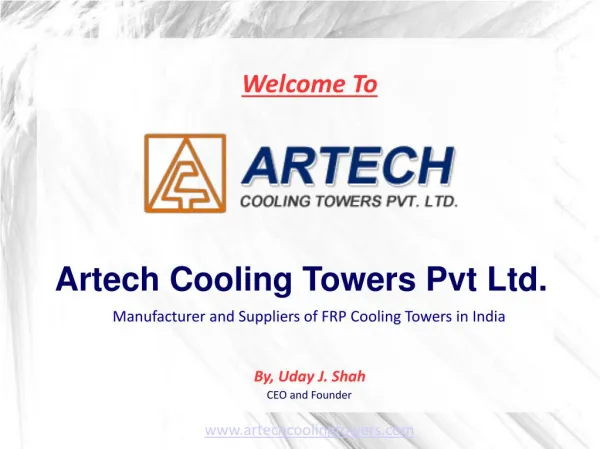 Top Class FRP Cooling Towers Manufacturer and Suppliers in India