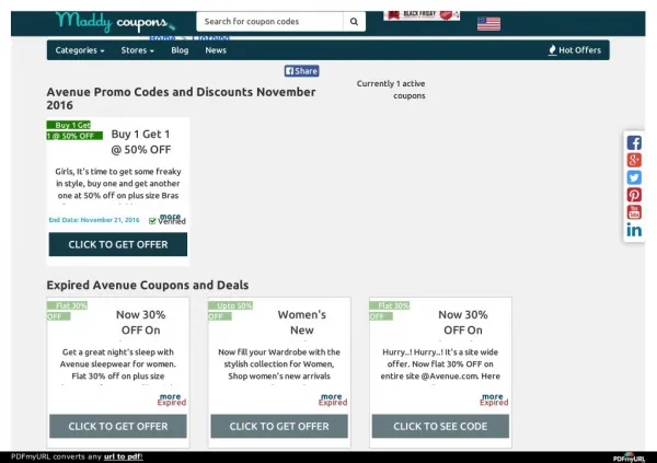 Avenue Coupons, Coupon Codes, Promo Codes