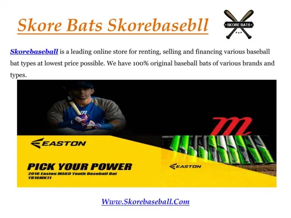Best Bats at Skorebaseball