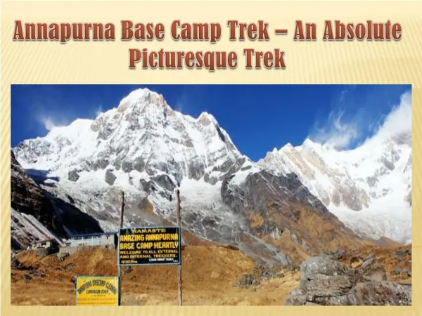 Annapurna Base Camp Trek – An Absolute Picturesque Trek