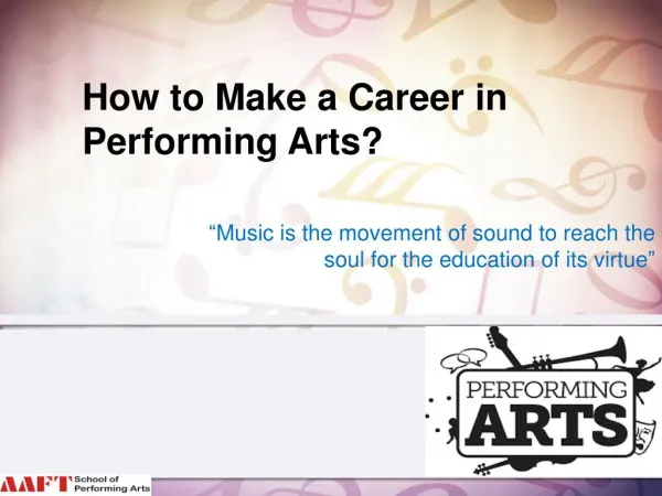 How to Make a Career in Performing Arts