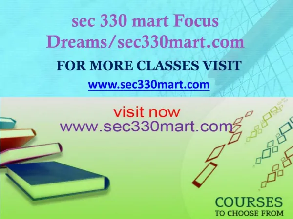 sec 330 mart Focus Dreams/sec330mart.com