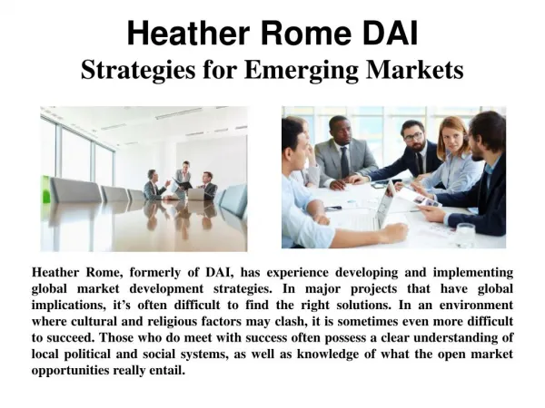 Heather Rome DAI - Strategie For Emerging Markets