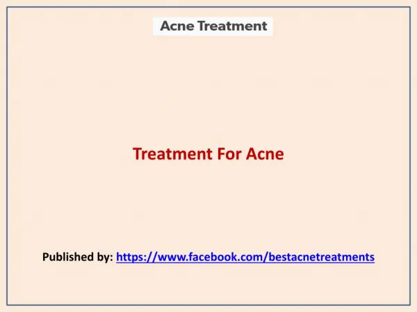 Treatment For Acne