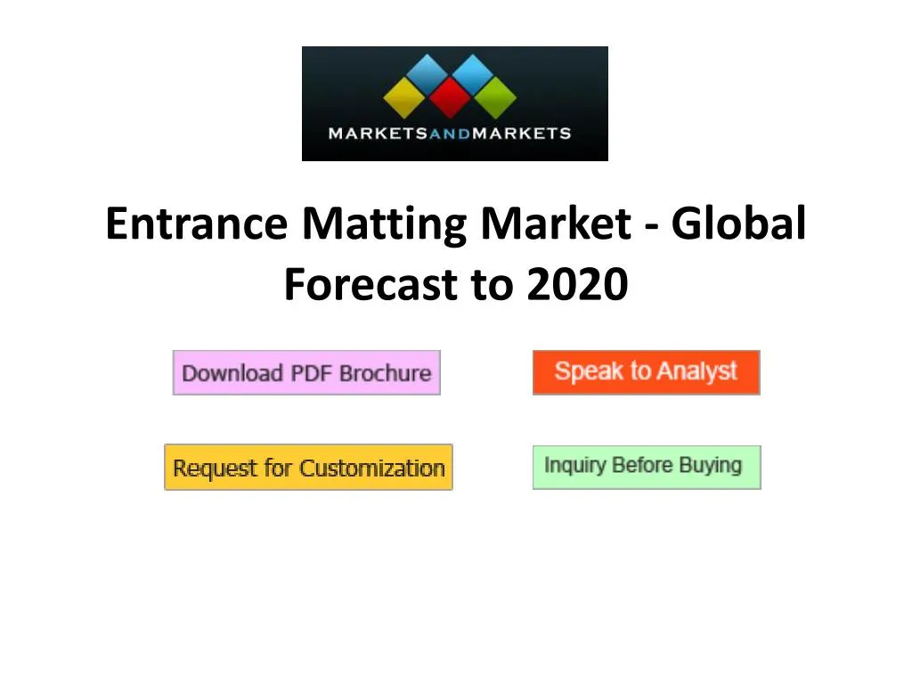 entrance matting market global forecast to 2020