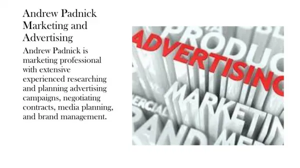 Andrew Padnick Marketing and Advertising