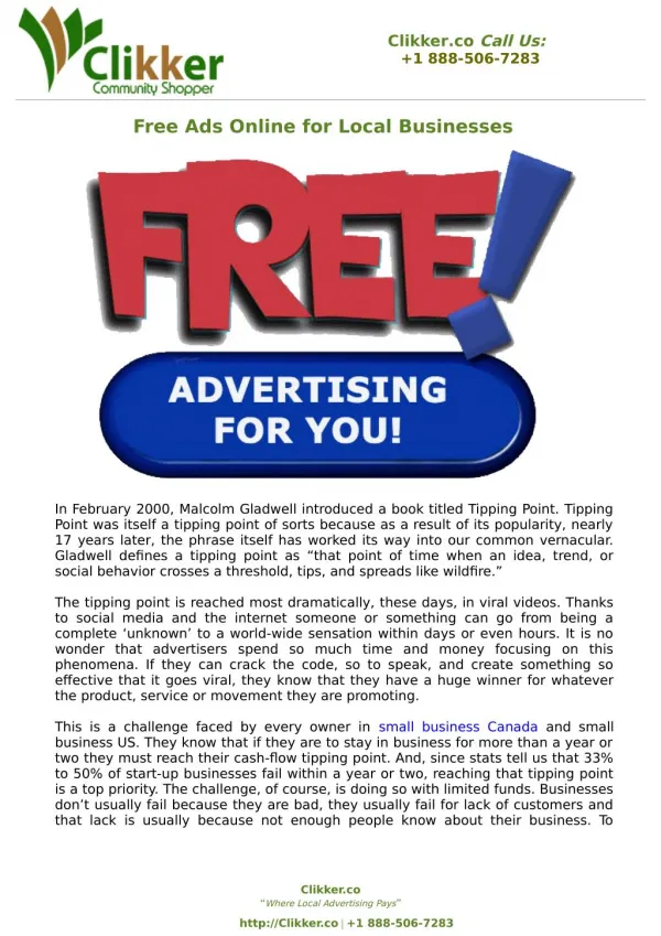 Free Ads Online for Local Businesses