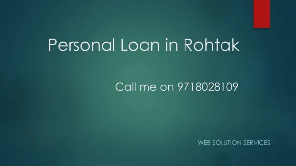 Personal Loan rohtak