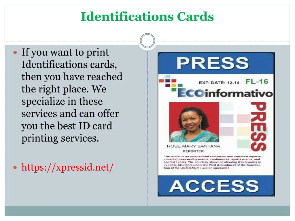 identifications cards