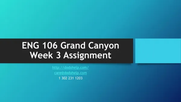 ENG 106 Grand Canyon Week 3 Assignment