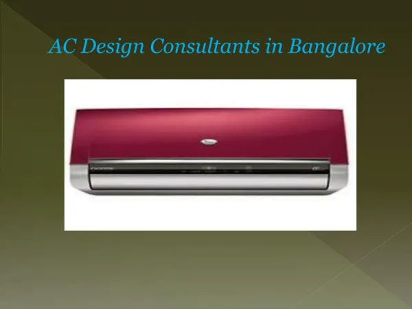 AC Design Consultants in Bangalore