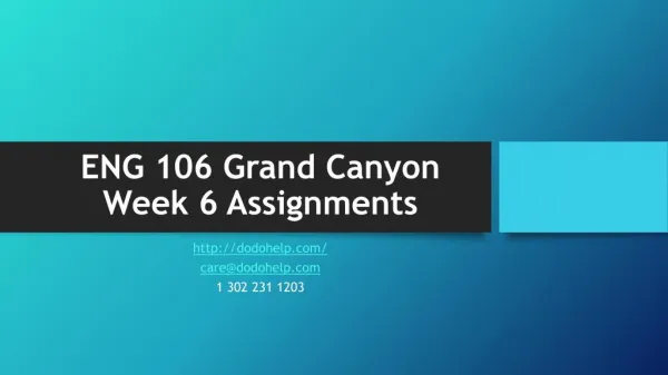 eng 106 grand canyon week 6 assignments