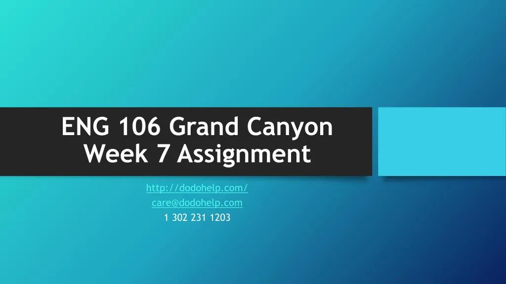 eng 106 grand canyon week 7 assignment