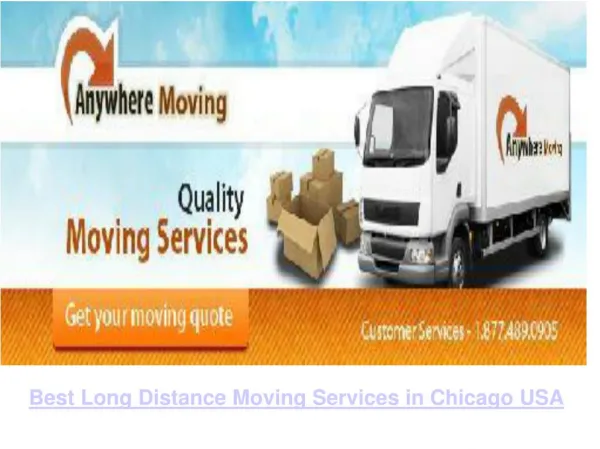 Best Long Distance Moving Services in Chicago, USA.