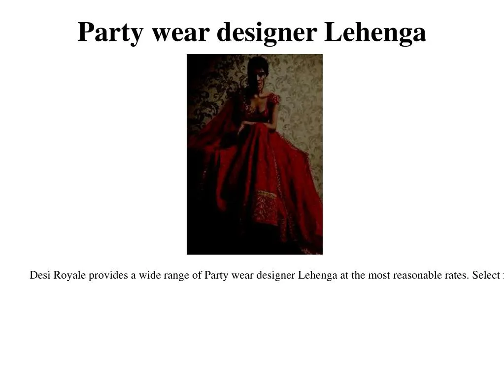 party wear designer lehenga