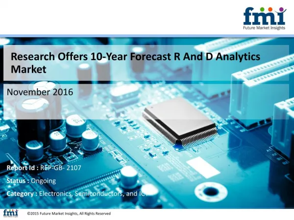 R And D Analytics Market Expected to Expand at a Steady CAGR through 2026