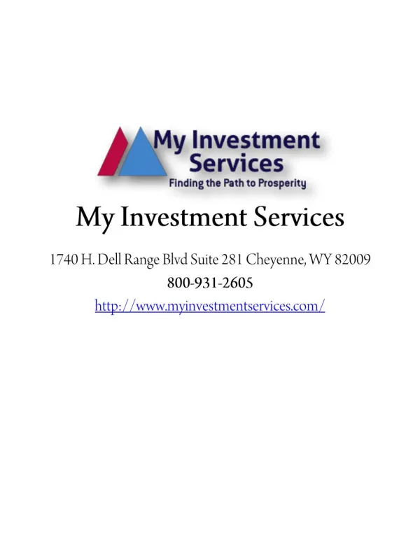 My Investment Services