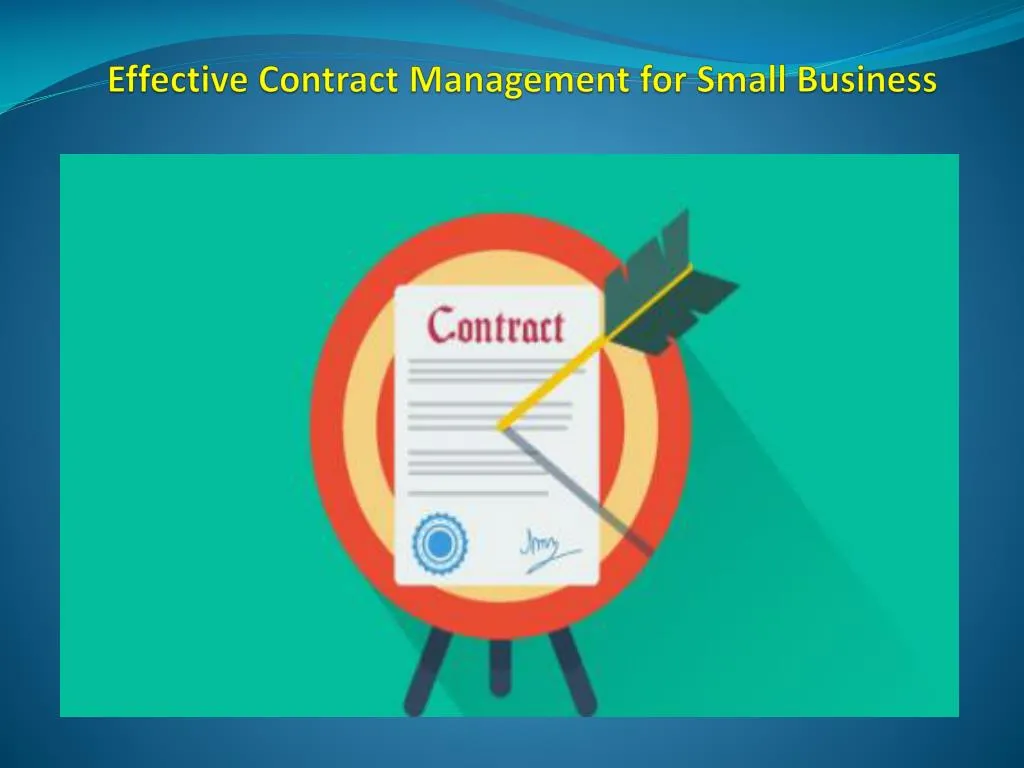 effective contract management for small business