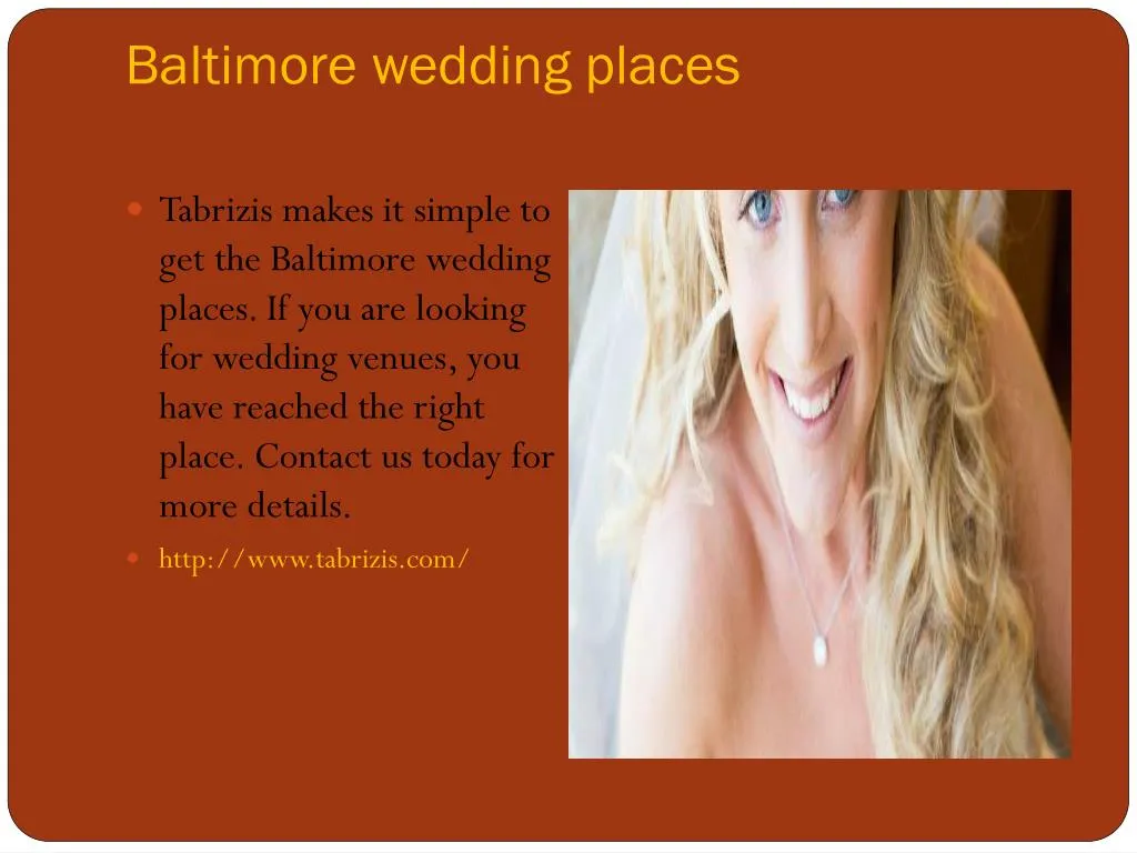 baltimore wedding places
