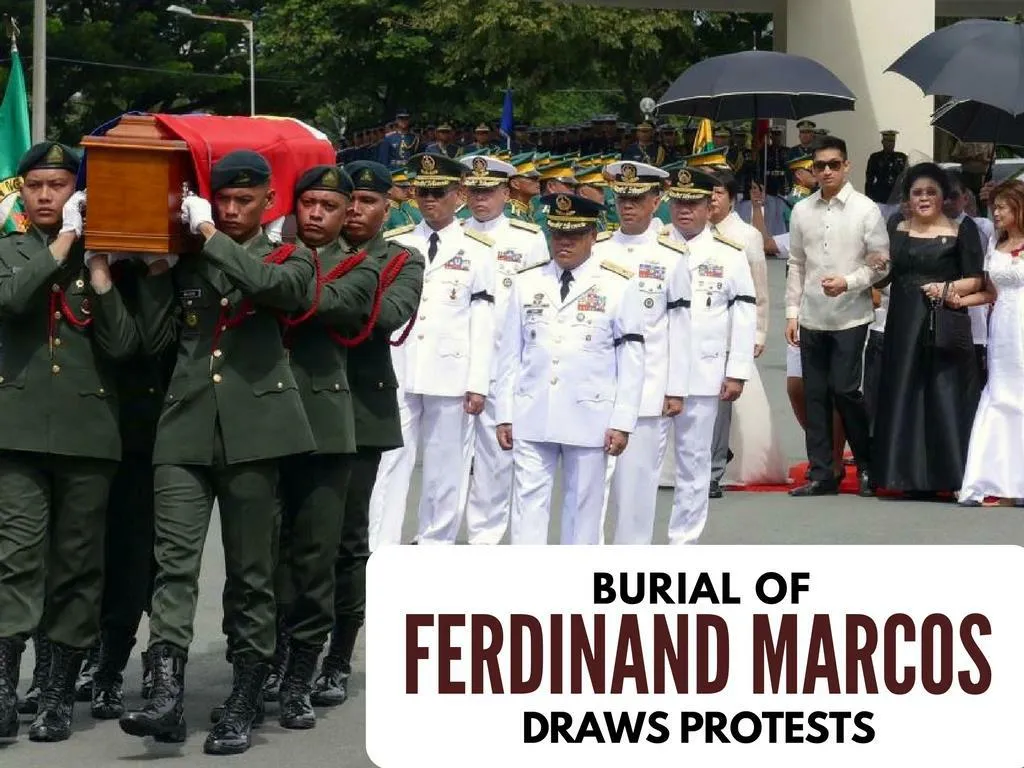 internment of ferdinand marcos draws protests