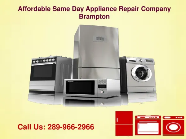 Same Day Appliance Repair Service Brampton