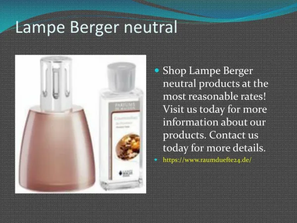 Lampe Berger neutral