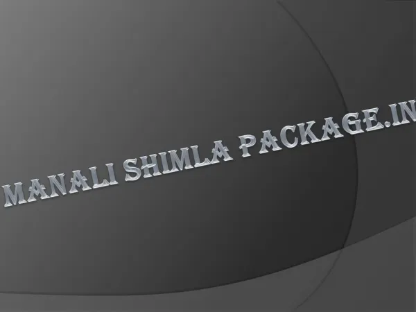 Manali shimla package.in