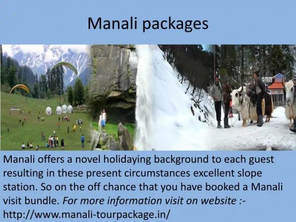 kullu manali tour package