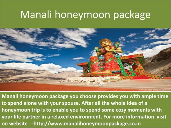 manali honeymoon package