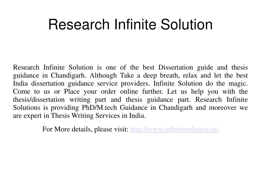 research infinite solution