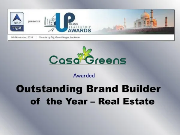 Outstanding Brand Builder of the Year - Real Estate