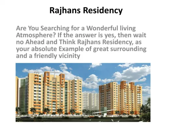 Rajhans Residency flats in Greater Noida
