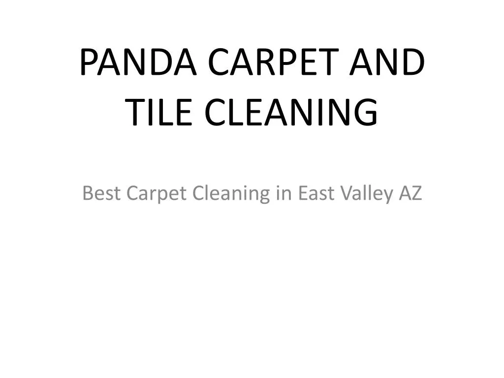 panda carpet and tile cleaning