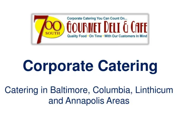 Corporate caterer Baltimore MD