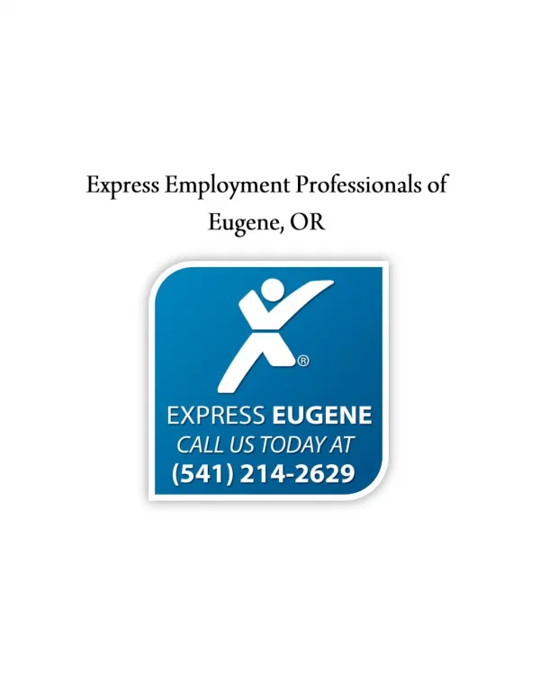 Express Employment Professionals of Eugene, OR